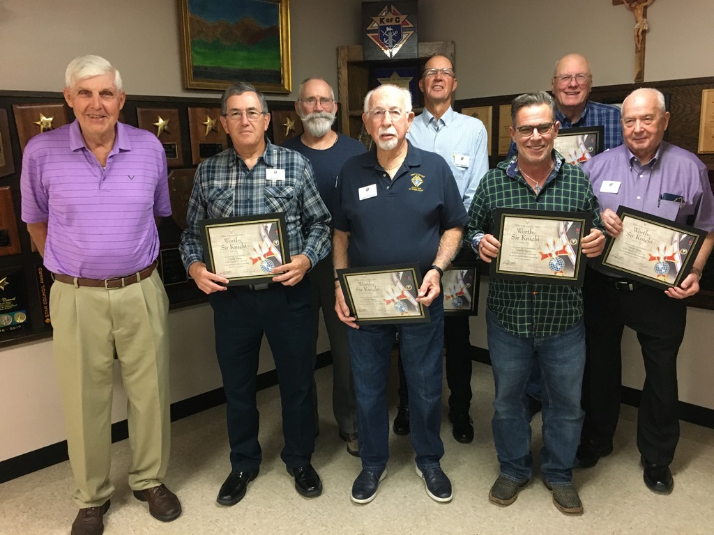 4th Degree Sir Knights receive certificates 2021