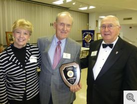 Mary Anne and Bob Honzik receiving an award from Gerald Krawczynski.