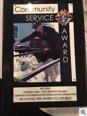 Community Service Award 2017-2018
